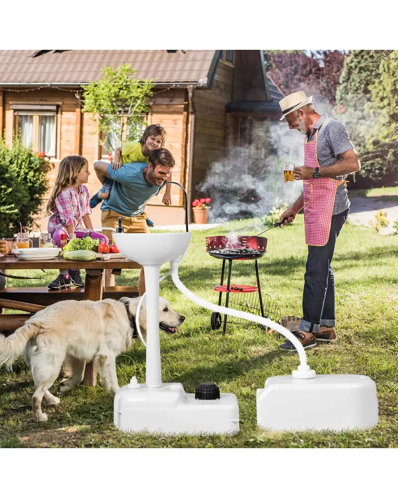 Camping Hand Wash Station Basin Stand with 4.5 Gallon Tank - Camping Furniture