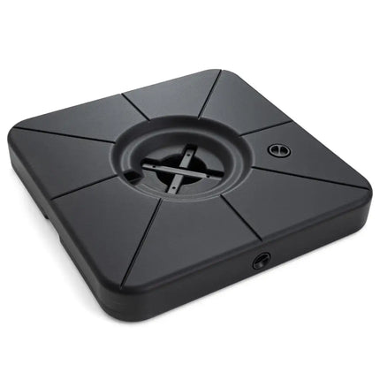 Cantilever Patio Umbrella Base 220 LBS Water and Sand Fillable Weighted Stand-Black - Black - Outdoor Umbrella Bases