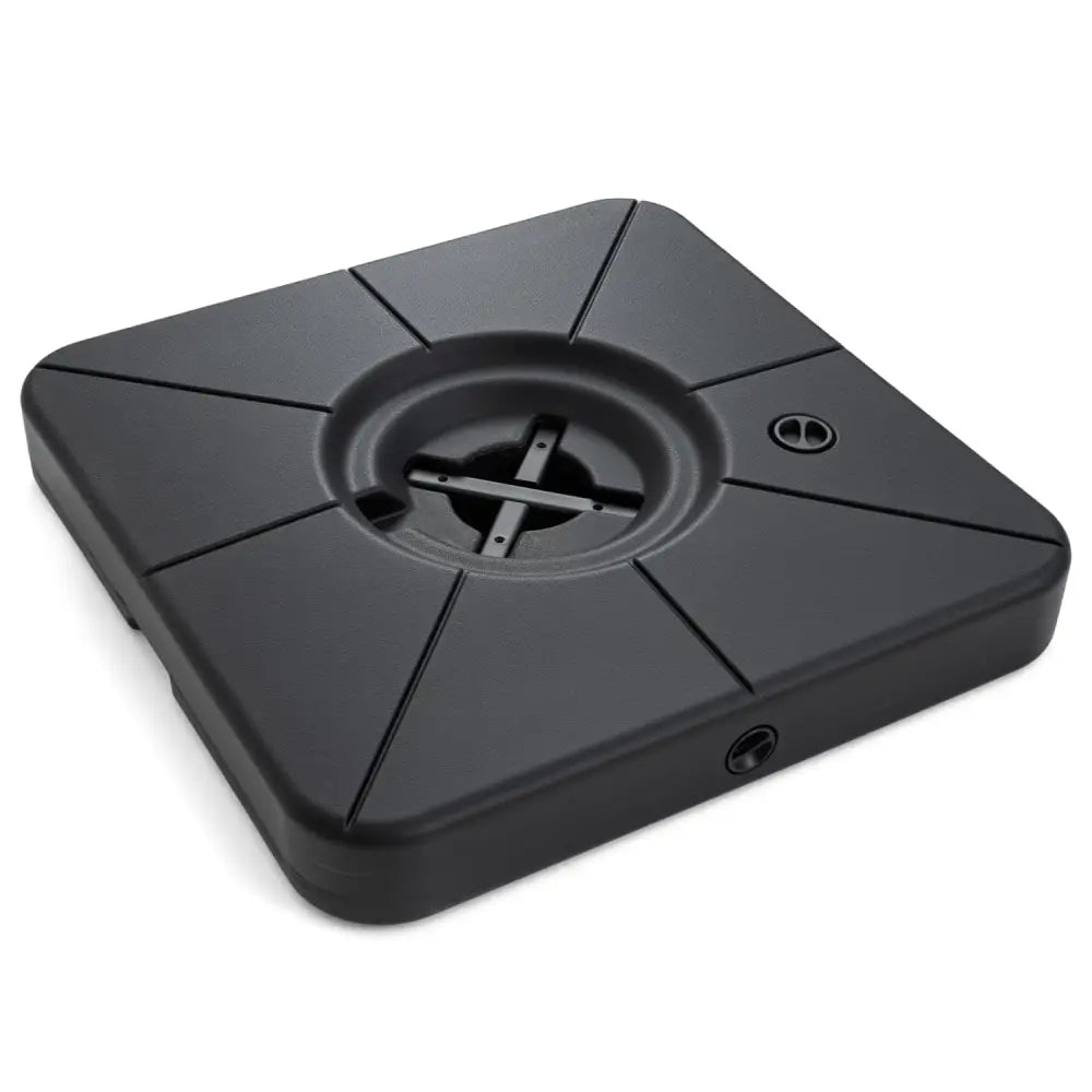 Cantilever Patio Umbrella Base 220 LBS Water and Sand Fillable Weighted Stand-Black - Black - Outdoor Umbrella Bases