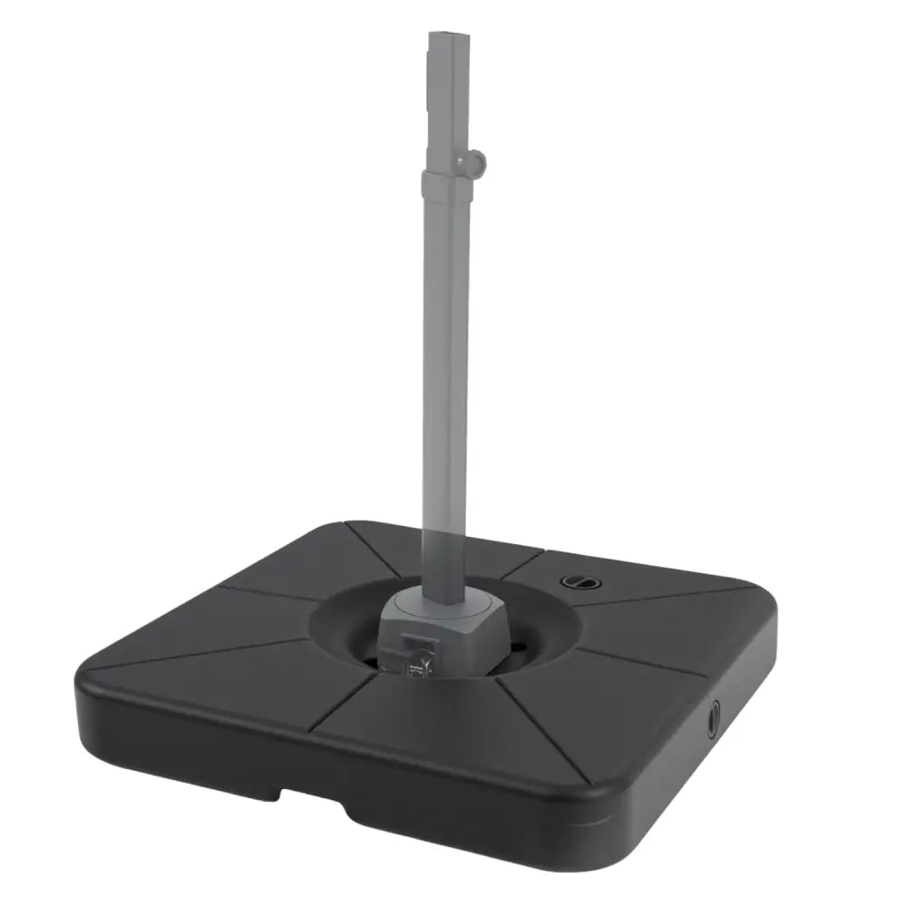 Cantilever Patio Umbrella Base 220 LBS Water and Sand Fillable Weighted Stand-Black - Black - Outdoor Umbrella Bases