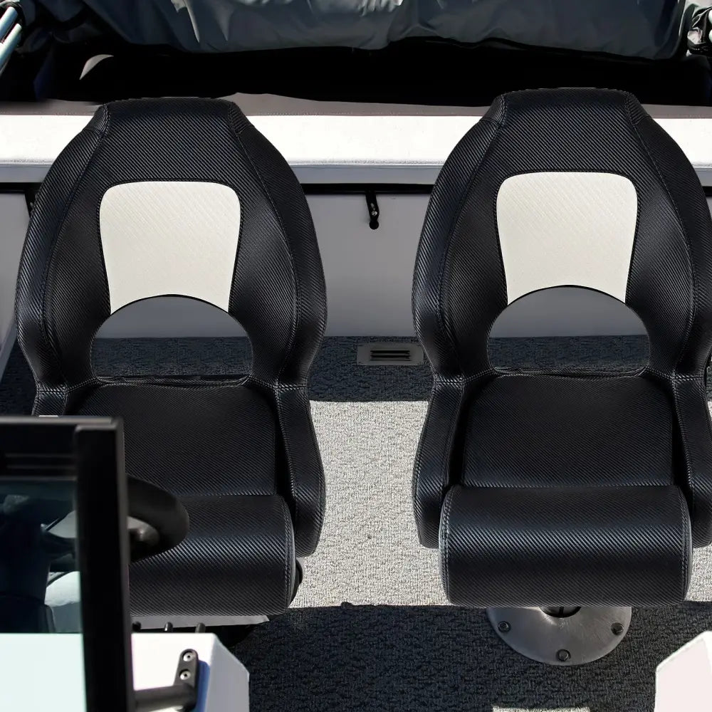 Captain Bucket Seat with Waterproof PVC Leather for Sightseeing Boat-Black - Black - Water Sports