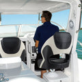 Captain Bucket Seat with Waterproof PVC Leather for Sightseeing Boat-Black - Black - Water Sports