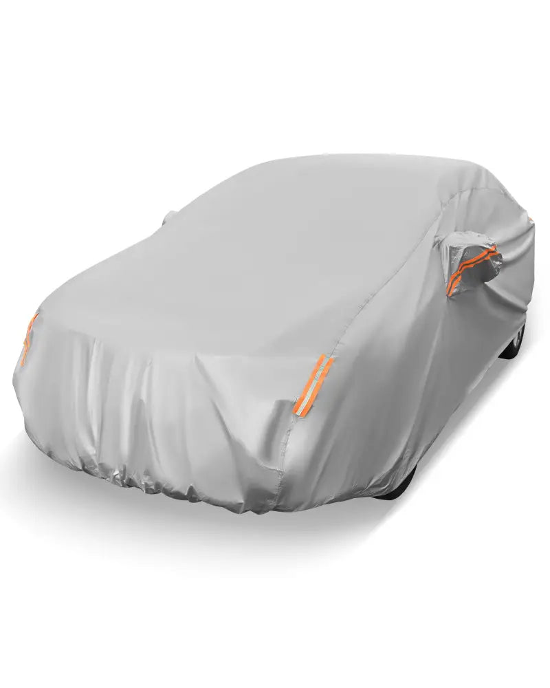 Car Cover for Automobiles 185 Inch Rain Sun UV Protection Universal Fit Sedan Toyota Corolla - Silver - Garages