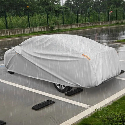 Car Cover for Automobiles 185 Inch Rain Sun UV Protection Universal Fit Sedan Toyota Corolla - Silver - Garages
