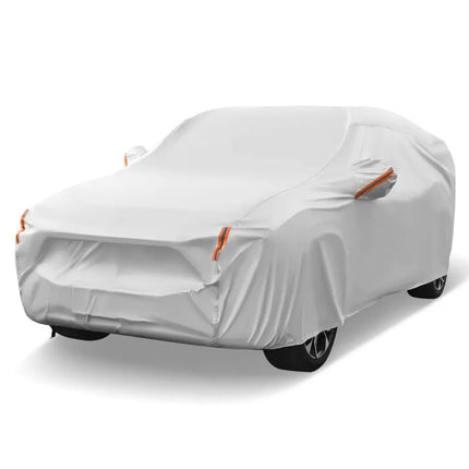 Car Cover for Automobiles 190 Inch Rain Sun UV Protection Universal Fit SUV Chevrolet Hyundai Kia Mazda - Silver