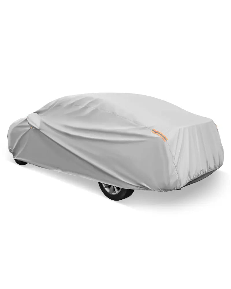 Car Cover for Automobiles 193 Inch Rain Sun UV Protection Universal Fit Sedan Chevrolet Ford Nissan - Silver - Garages