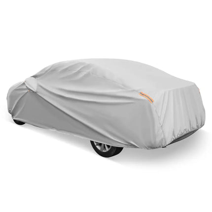 Car Cover for Automobiles 193 Inch Rain Sun UV Protection Universal Fit Sedan Chevrolet Ford Nissan - Silver - Garages