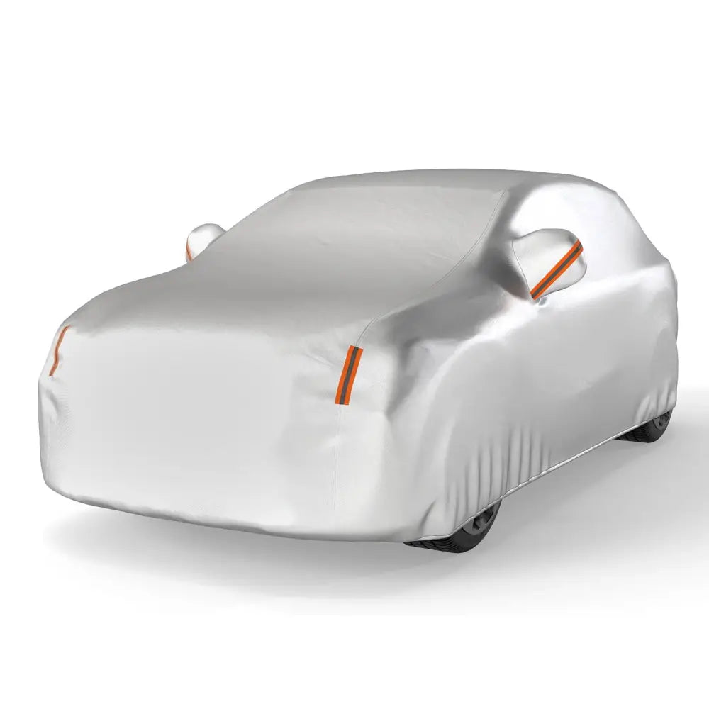 Car Cover for Automobiles 200 Inch Rain Sun UV Protection Fit SUV BMW Honda Lexus Mercedes-Benz - Silver - Garages