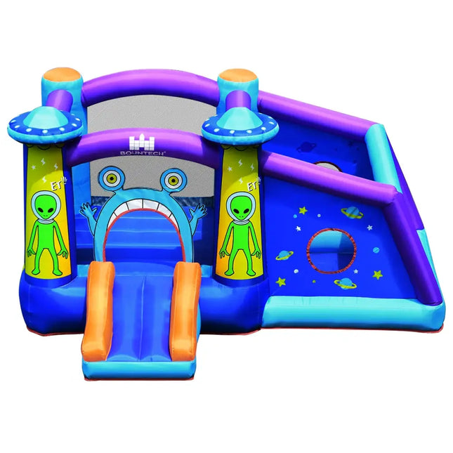 Castle Jumping Bouncer with Water Slide and 550W Blower - Bounce House