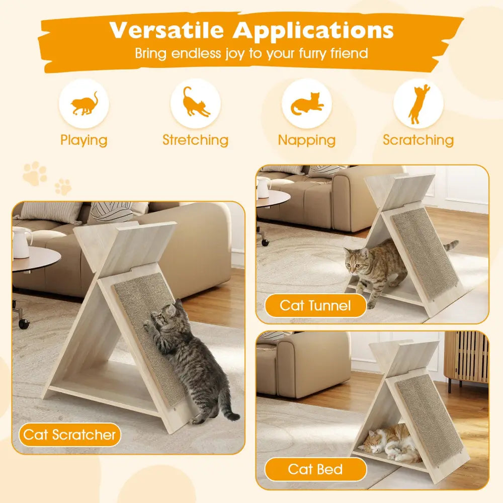 Cat Scratcher for Claw Sharpening and Furniture Protection-Natural - Natural - Cat Trees Condos & Scratchers