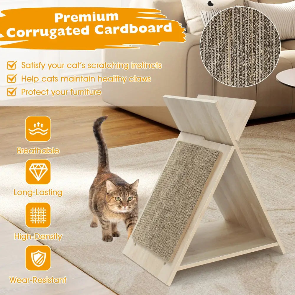 Cat Scratcher for Claw Sharpening and Furniture Protection-Natural - Natural - Cat Trees Condos & Scratchers