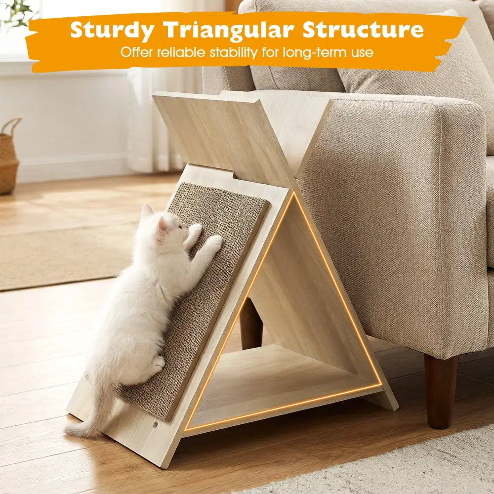 Cat Scratcher for Claw Sharpening and Furniture Protection-Natural - Natural - Cat Trees Condos & Scratchers
