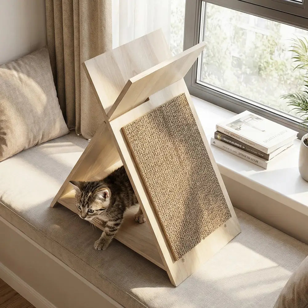 Cat Scratcher for Claw Sharpening and Furniture Protection-Natural - Natural - Cat Trees Condos & Scratchers
