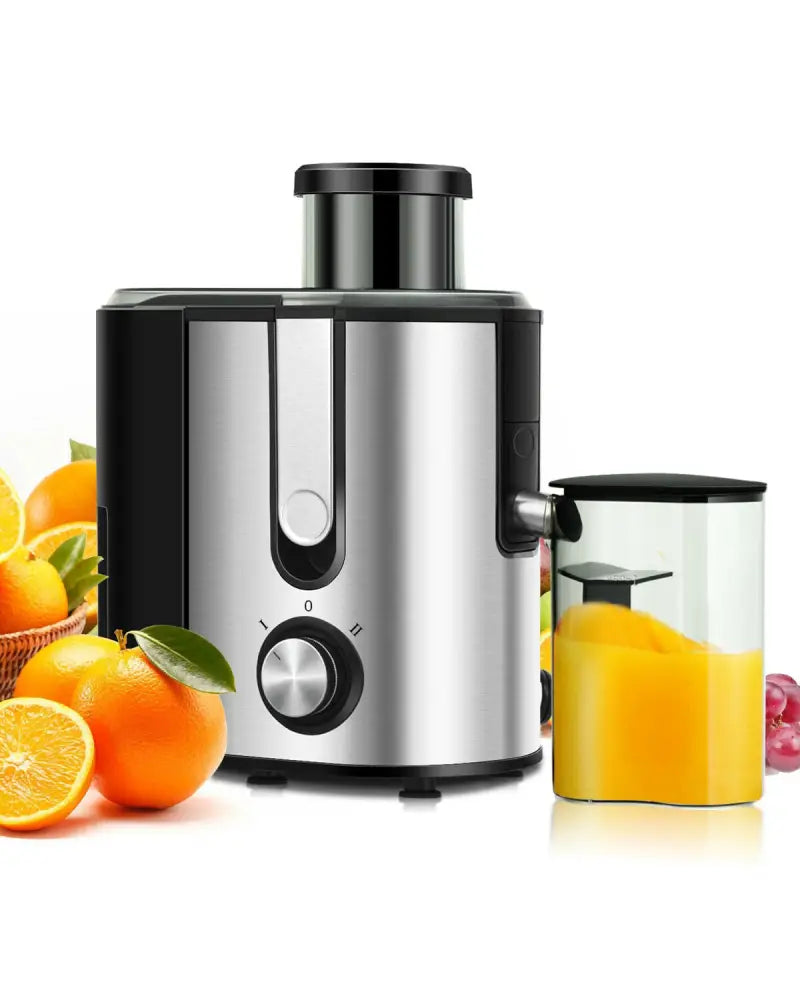 Centrifugal Juicer Machine Juicer Extractor Dual Speed - Silver - Juicers & Coffee Machines