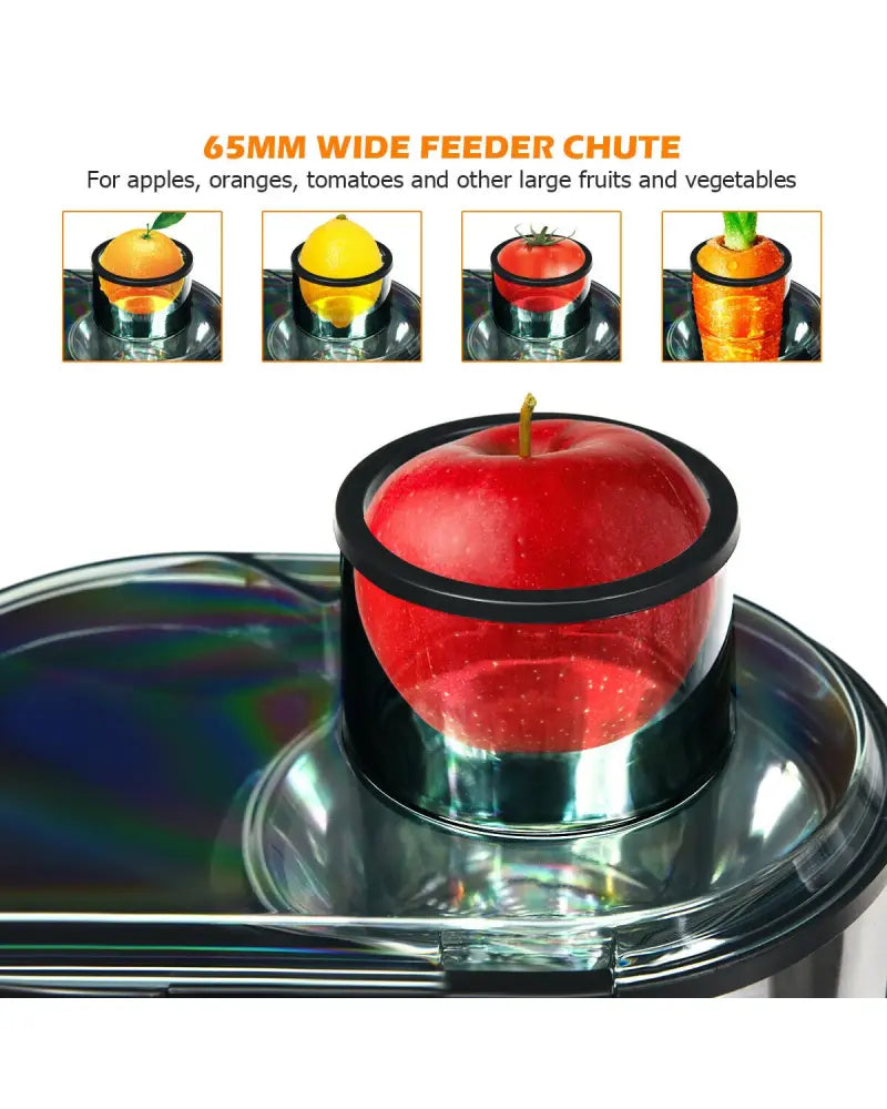 Centrifugal Juicer Machine Juicer Extractor Dual Speed - Silver - Juicers & Coffee Machines
