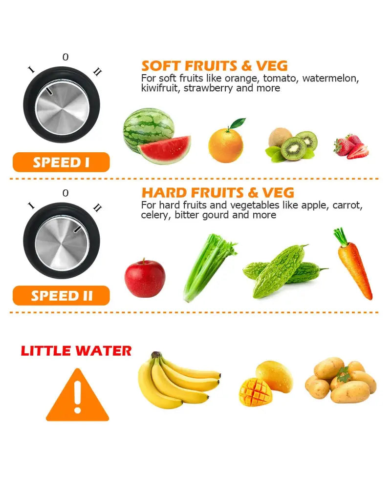 Centrifugal Juicer Machine Juicer Extractor Dual Speed - Silver - Juicers & Coffee Machines