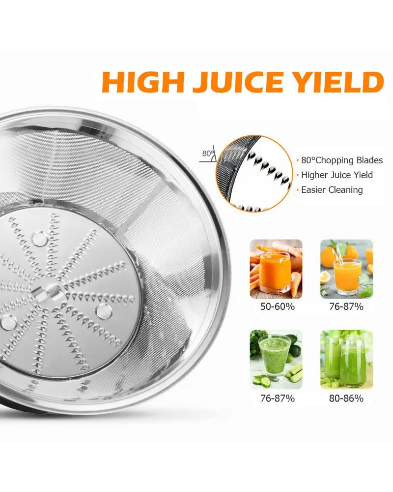 Centrifugal Juicer Machine Juicer Extractor Dual Speed - Silver - Juicers & Coffee Machines