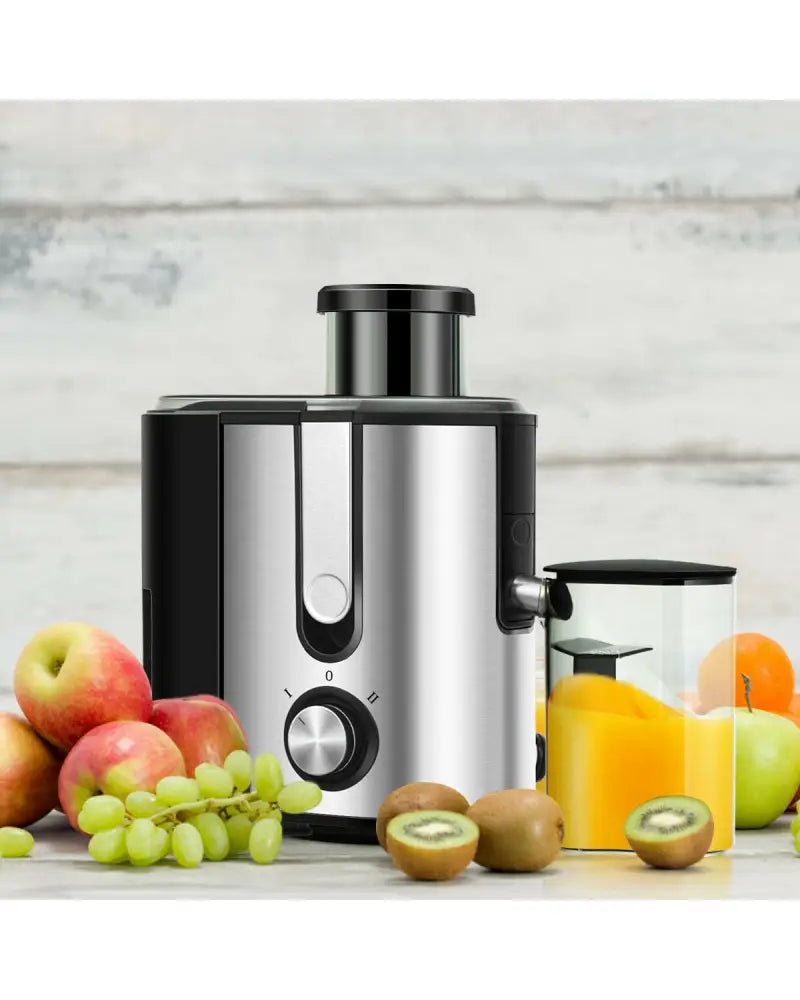 Centrifugal Juicer Machine Juicer Extractor Dual Speed - Silver - Juicers & Coffee Machines