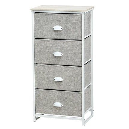 Chest Storage Tower Side Table Display Storage with 4 Drawers-Gray - Gray - Dressers & Chests