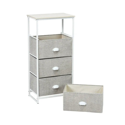 Chest Storage Tower Side Table Display Storage with 4 Drawers-Gray - Gray - Dressers & Chests