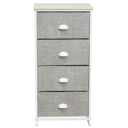 Chest Storage Tower Side Table Display Storage with 4 Drawers-Gray - Gray - Dressers & Chests