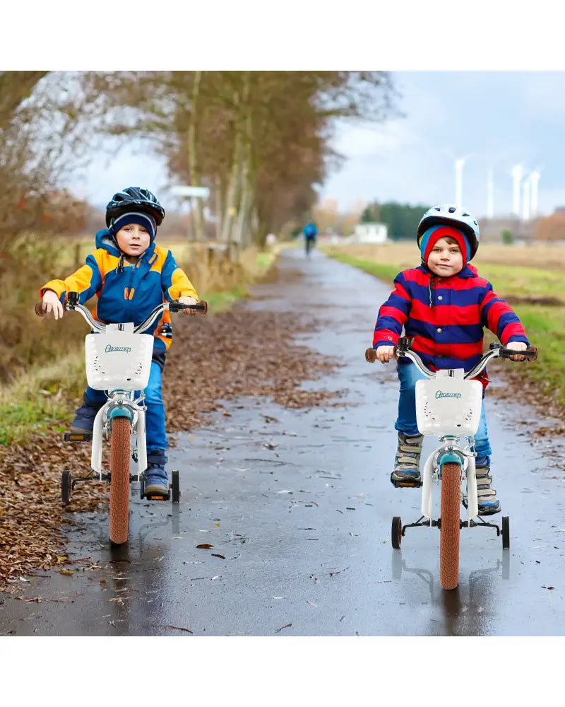 Children Bicycle with Front Handbrake and Rear Coaster Brake-Turquoise - Turquoise - Kids Bike