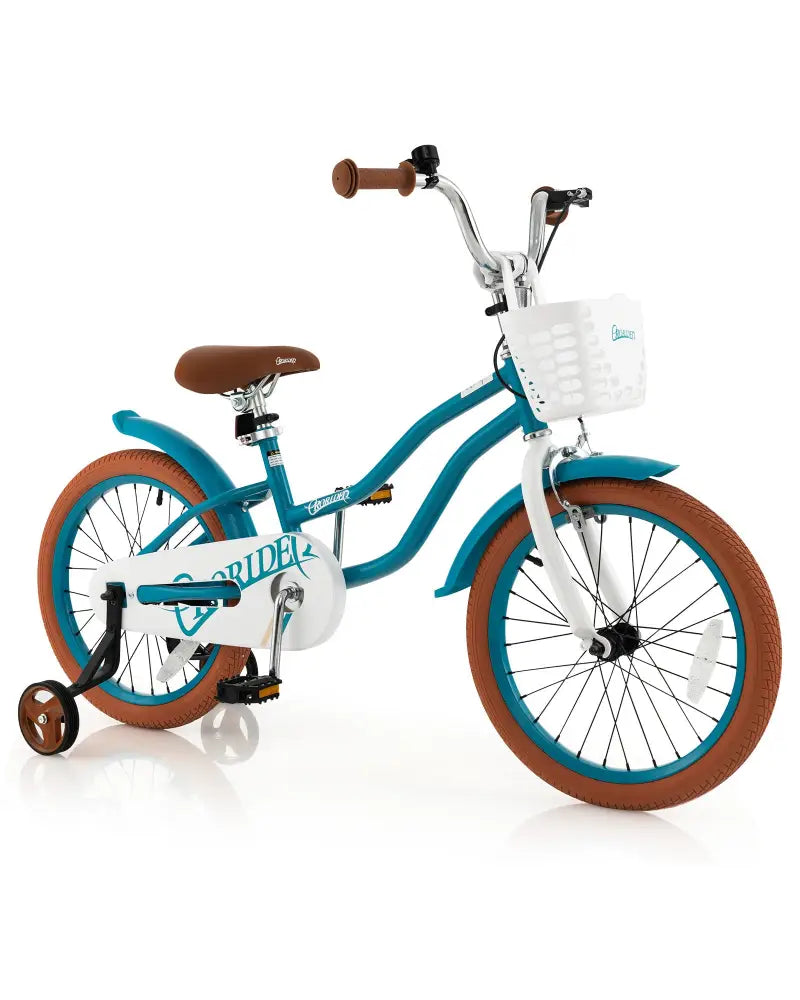 Children Bicycle with Front Handbrake and Rear Coaster Brake-Turquoise - Turquoise - Kids Bike