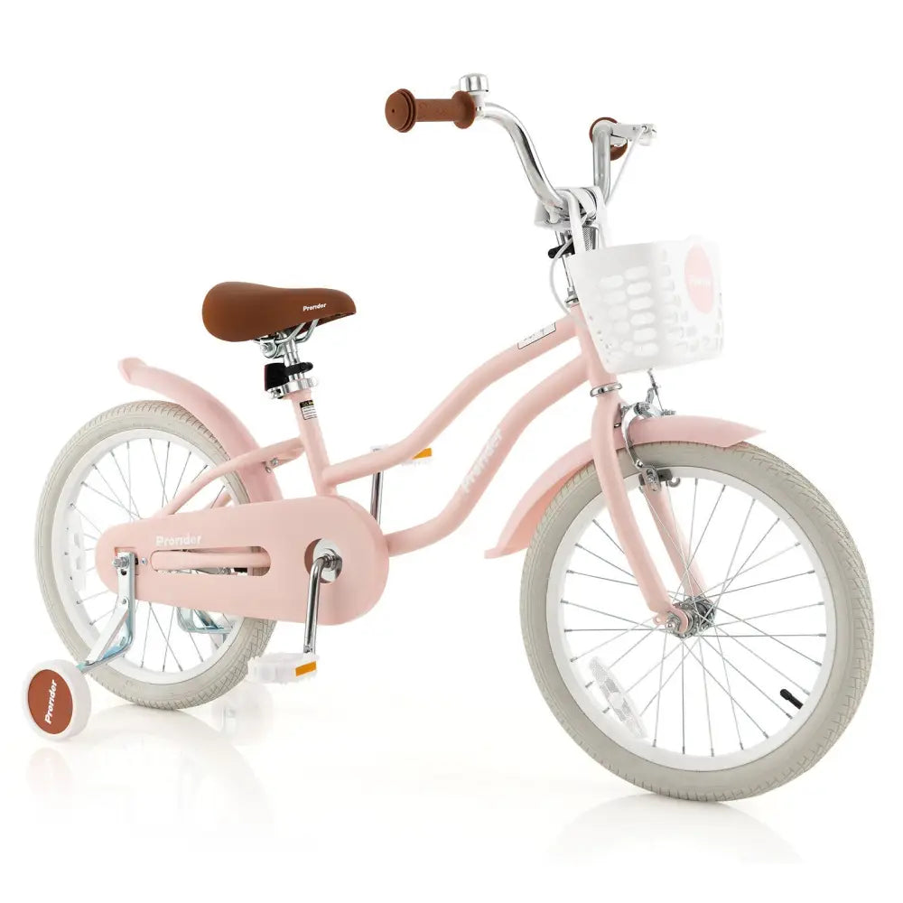 Children Bicycle with Front Handbrake and Rear Coaster Brake - Pink - Oasis Home Essentials