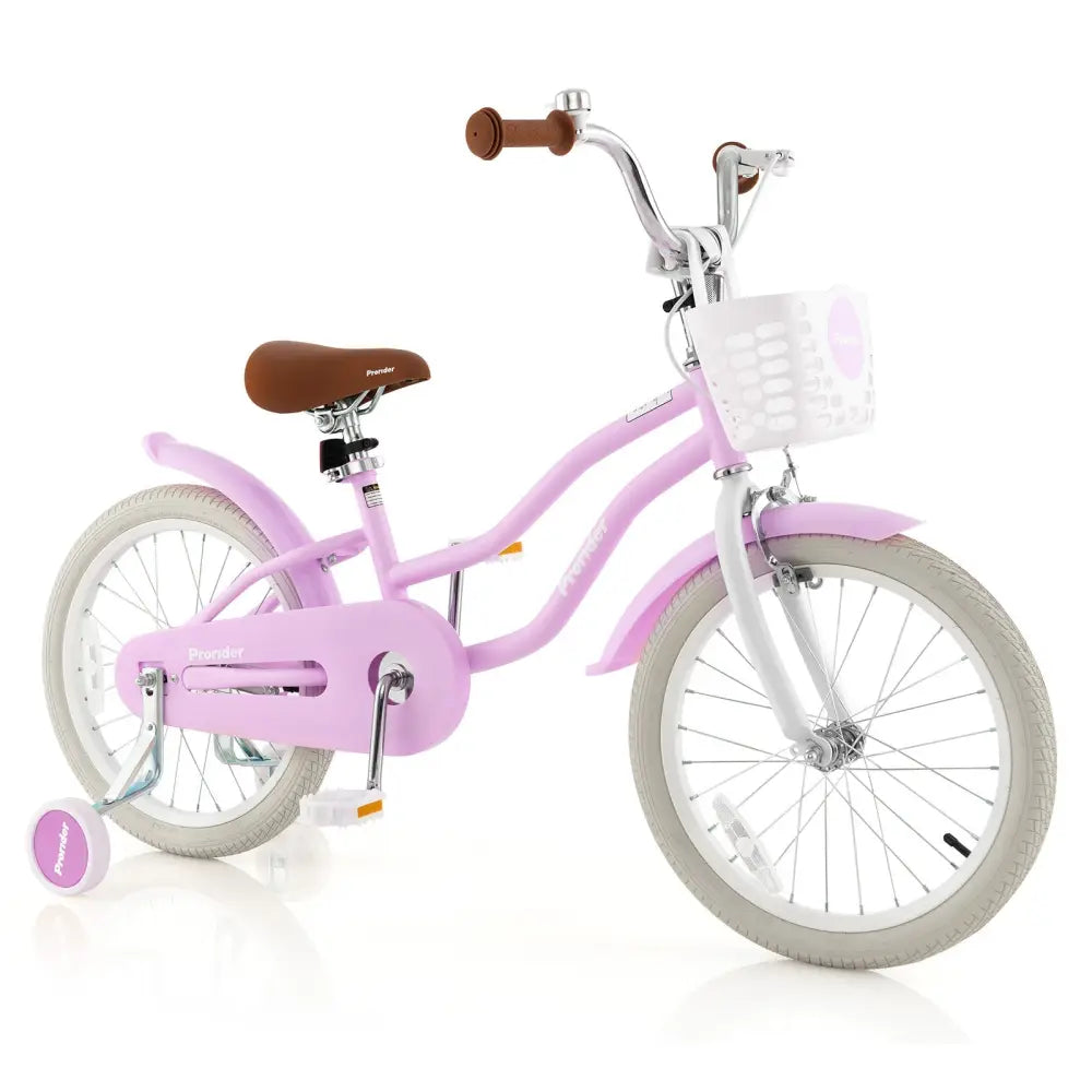 Children Bicycle with Front Handbrake and Rear Coaster Brake - Purple - Oasis Home Essentials