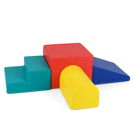 Climb and Crawl Foam Block Play Set for Infant Baby - Red - Oasis Home Essentials