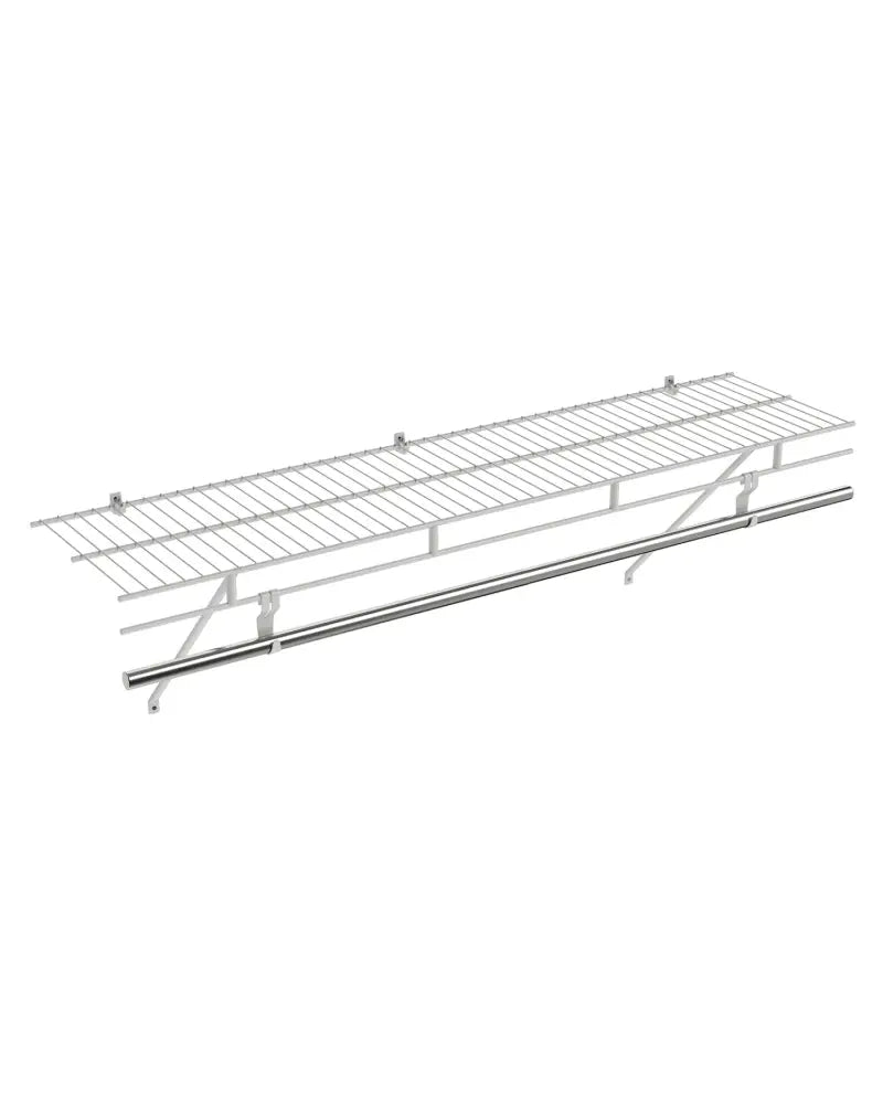Closet Shelves Wall Mounted with Ventilated Metal Wire Shelving Kit - Shoe Racks & Storage Benches