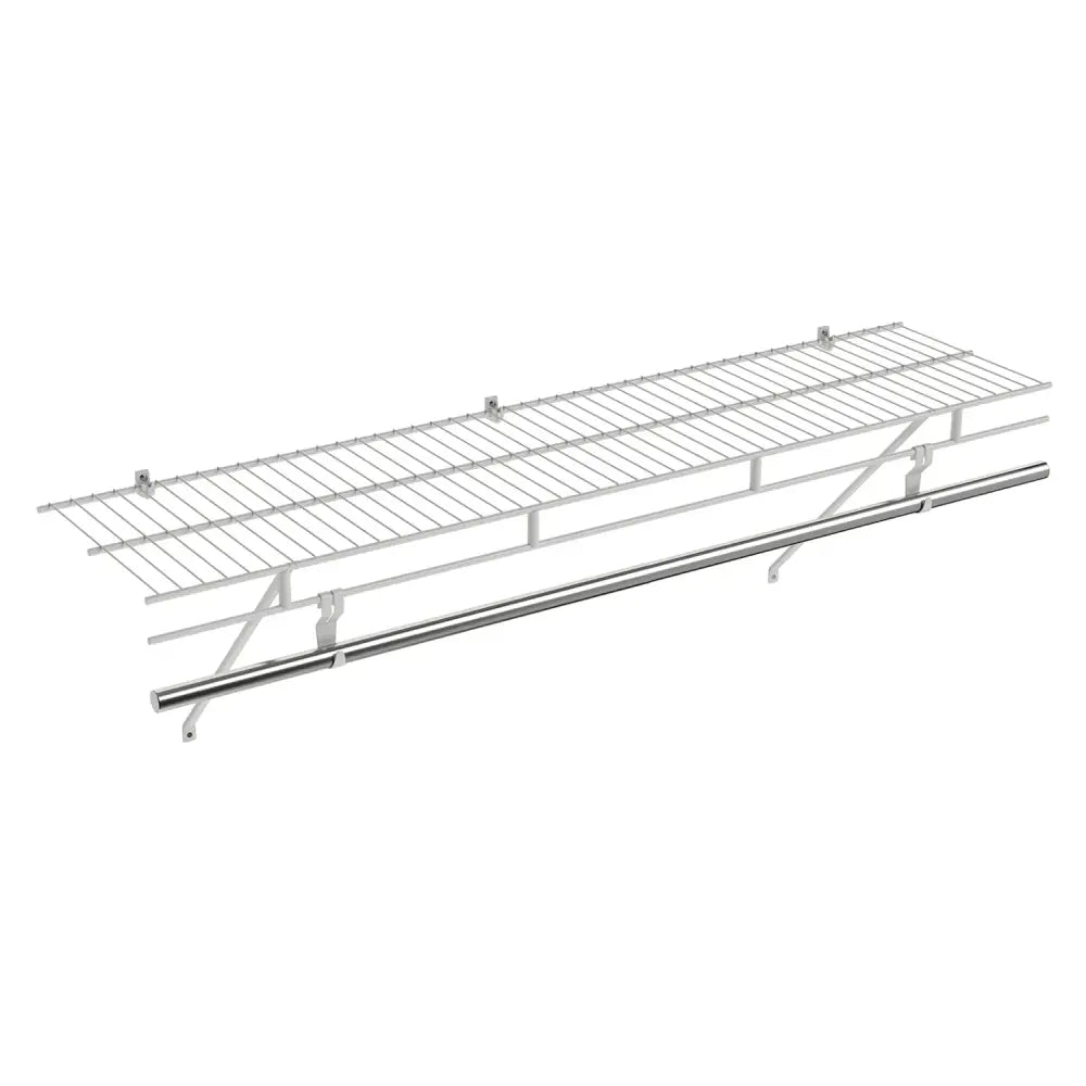 Closet Shelves Wall Mounted with Ventilated Metal Wire Shelving Kit - Shoe Racks & Storage Benches