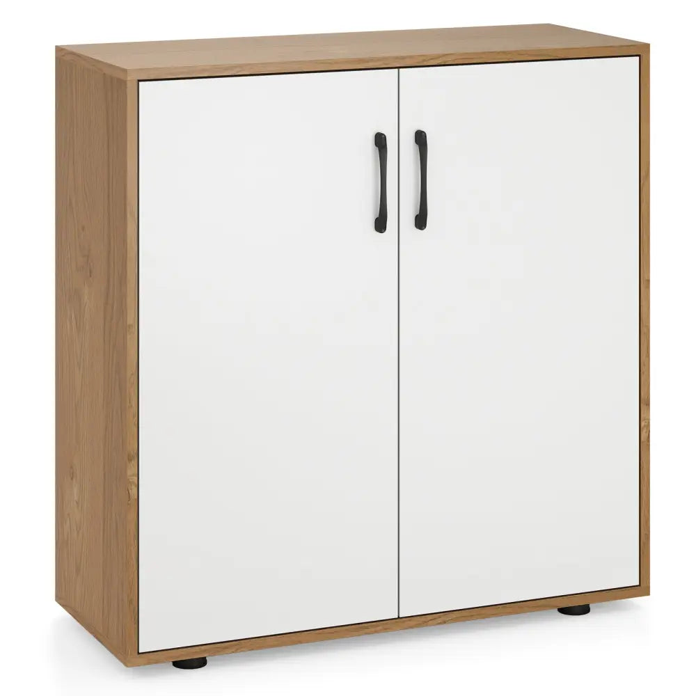 Coffee Bar Cabinet with 5-Position Adjustable Shelf for Living Room Dining Room-Natural - Natural - Sideboards Cabinets