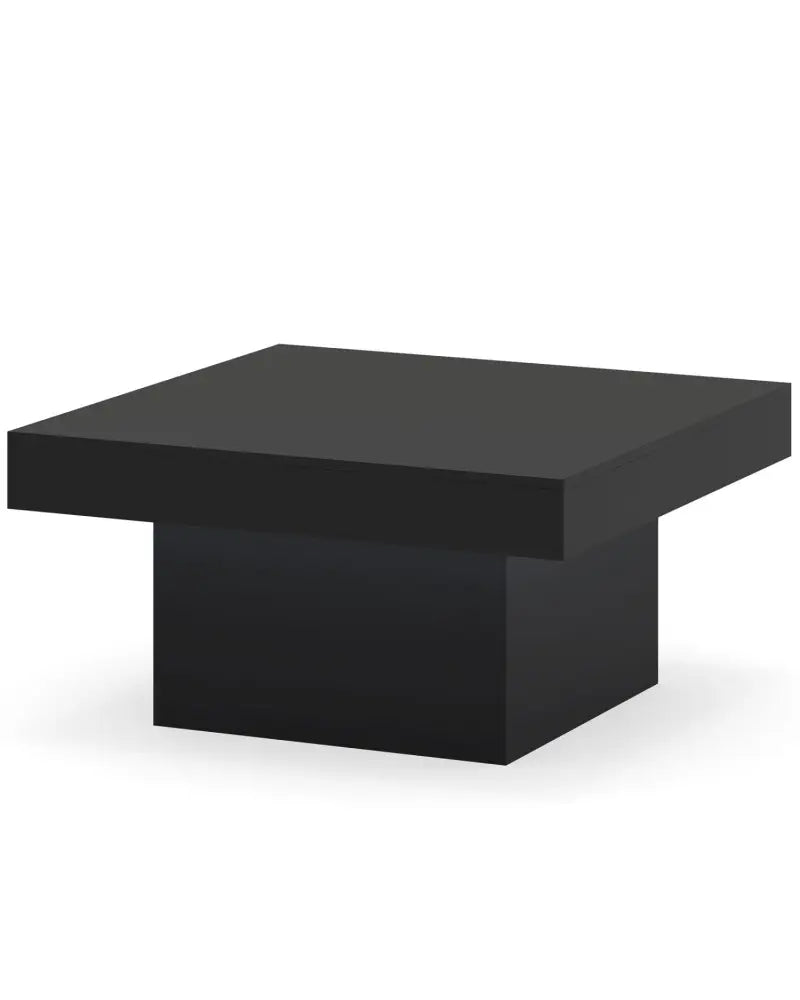 Coffee Table Accent Table with LED Lights and Dynamic Modes-Black - Black - Coffee Tables