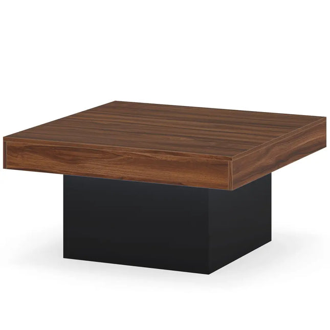 Coffee Table Accent Table with LED Lights and Dynamic Modes-Rustic Brown - Rustic Brown - Coffee Tables