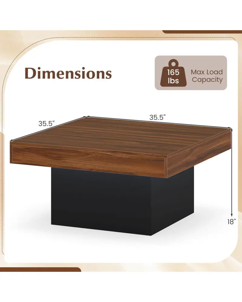 Coffee Table Accent Table with LED Lights and Dynamic Modes-Rustic Brown - Rustic Brown - Coffee Tables