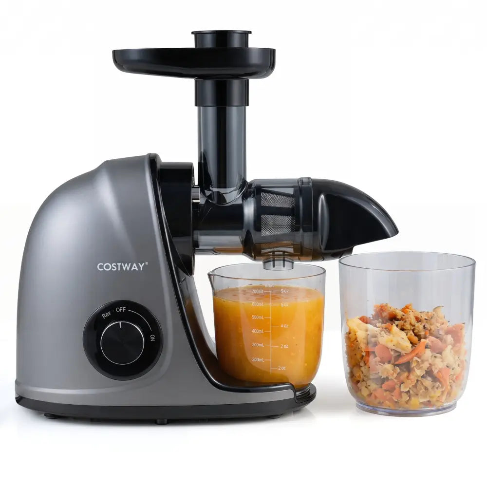 Cold Press Juicer Machine with 95% High Yield and 2-Speed Modes-Sliver - Silver - Juicers & Coffee Machines