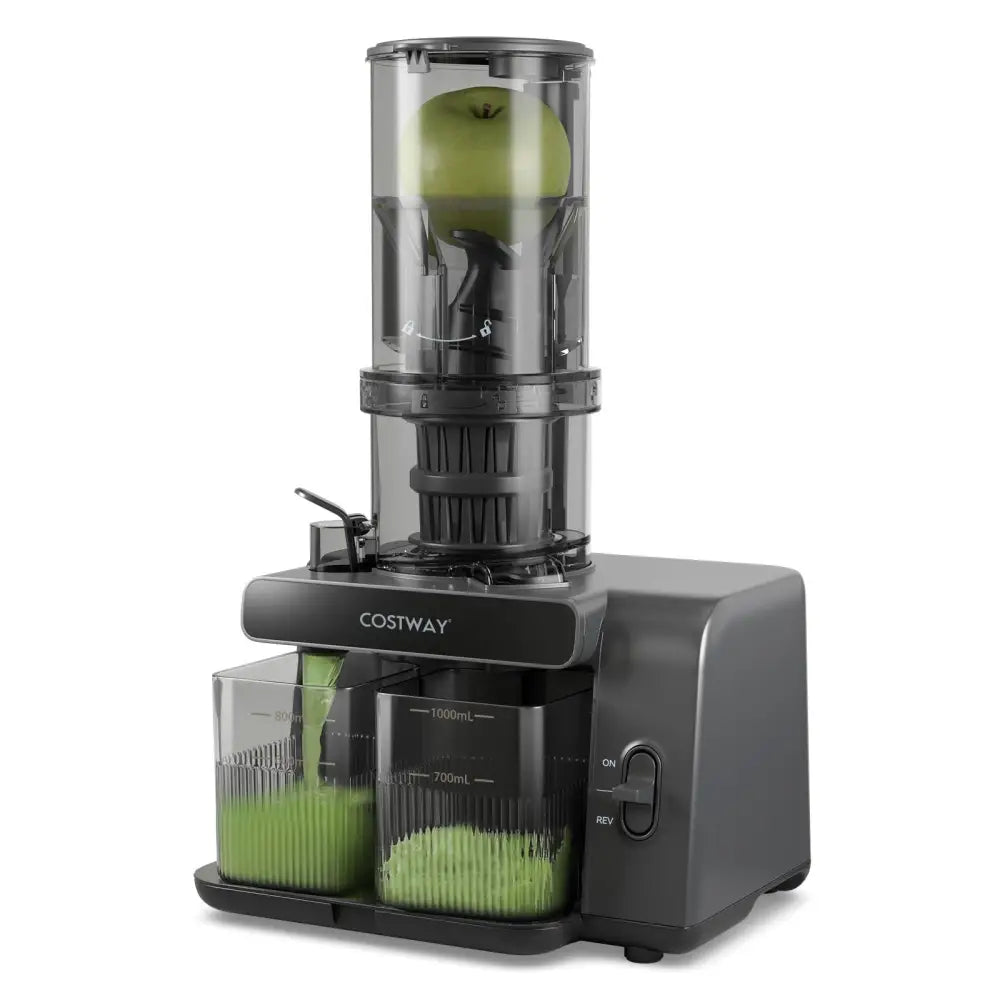 Cold Press Juicer with 5.3 Inches Feed Chute High Juice Yield and Reverse Function - Kitchen Utensils