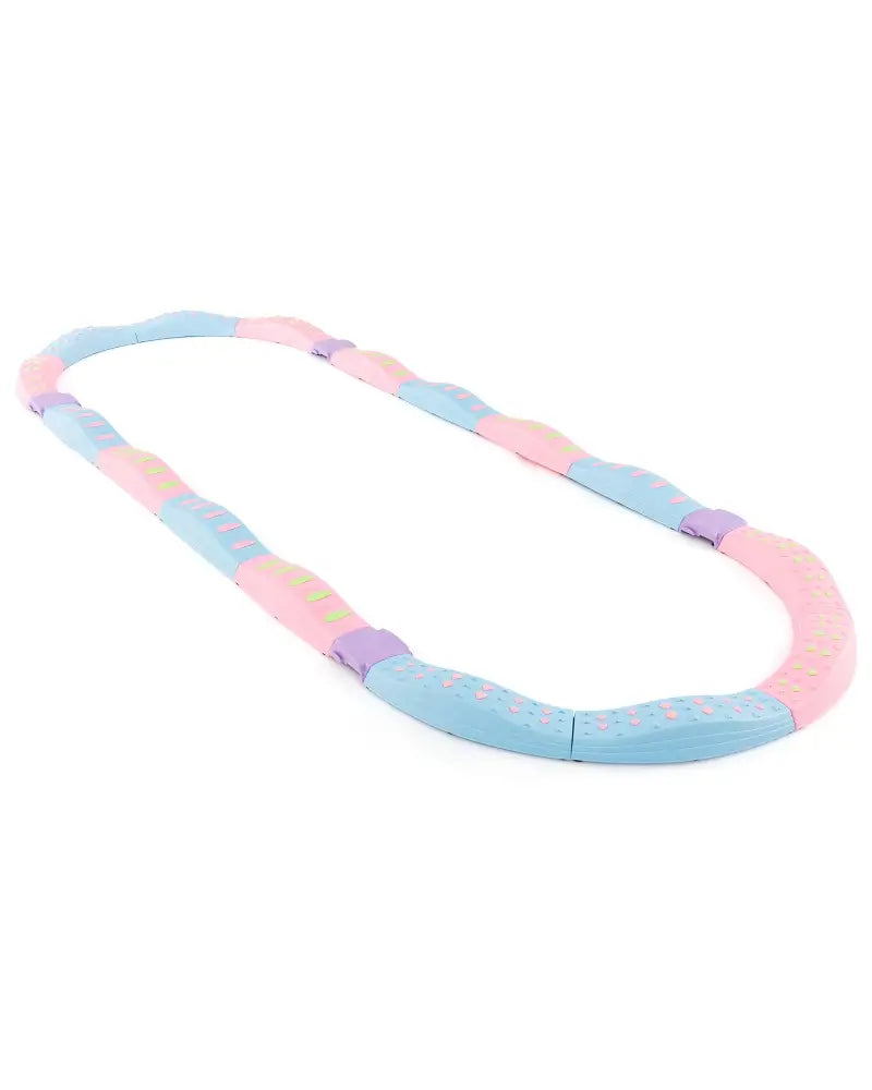 Colorful Kids Wavy Balance Beam with Textured Surface and Non-slip Foot Pads-Blue and Pink - Pink & Blue - Outdoor Play