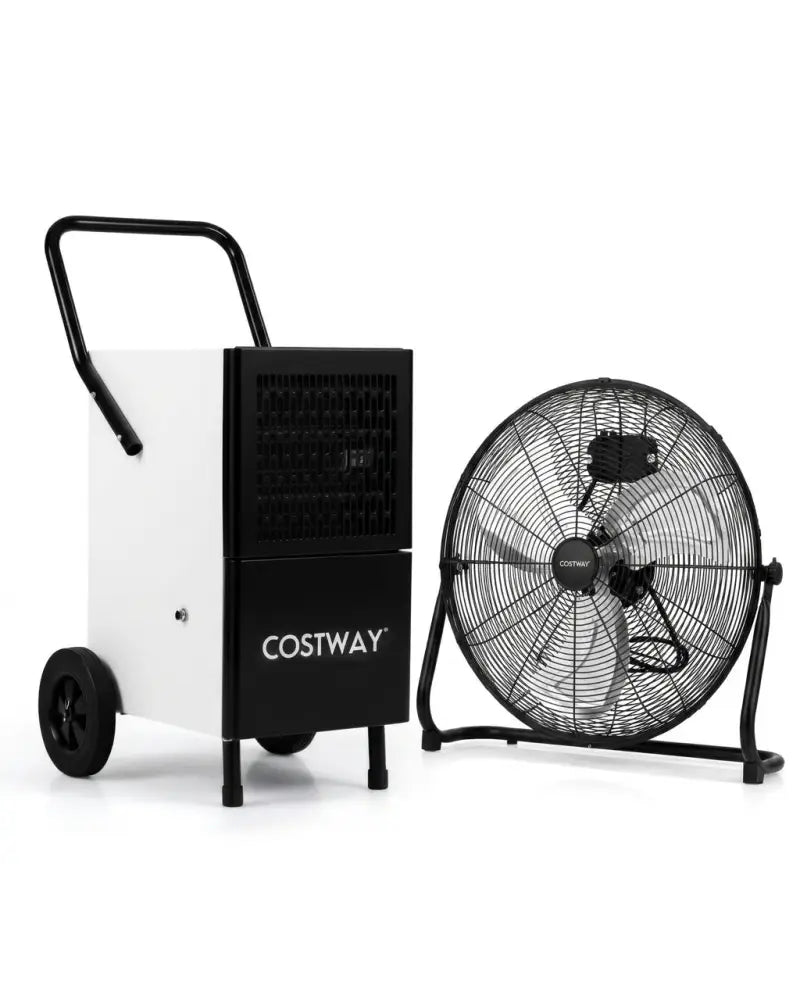 Commercial Dehumidifier and Heavy’’‘Duty Metal Floor Fan Combo - Climate Control Appliances