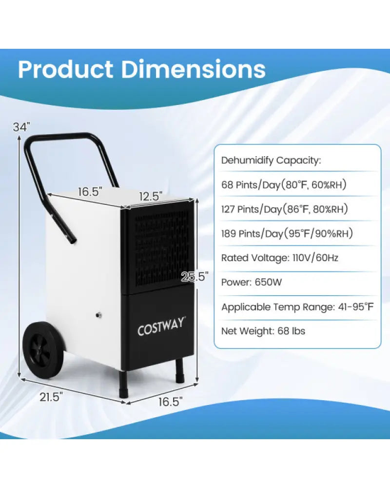 Commercial Dehumidifier and Heavy’’‘Duty Metal Floor Fan Combo - Climate Control Appliances