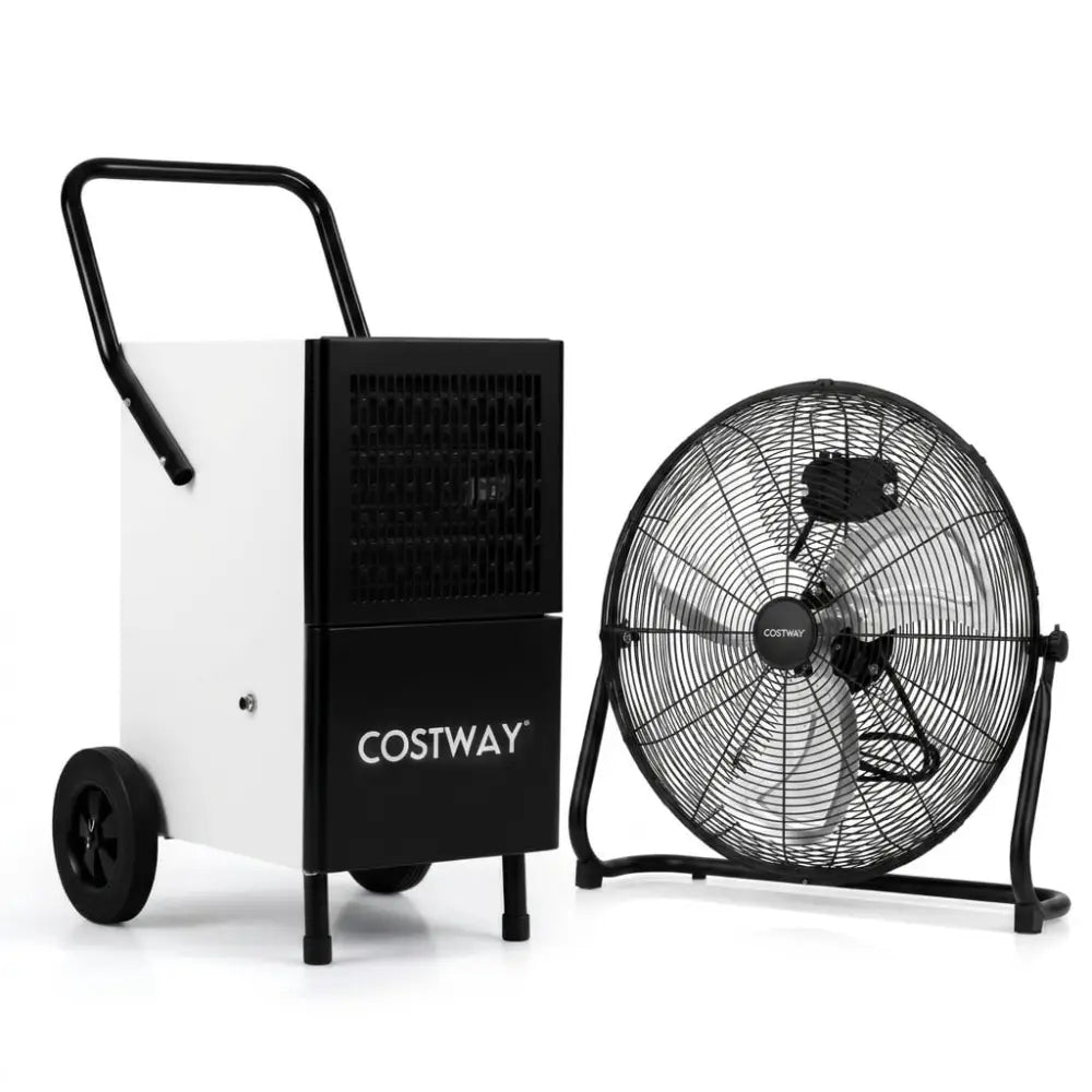 Commercial Dehumidifier and Heavy‘Duty Metal Floor Fan Combo - Climate Control Appliances