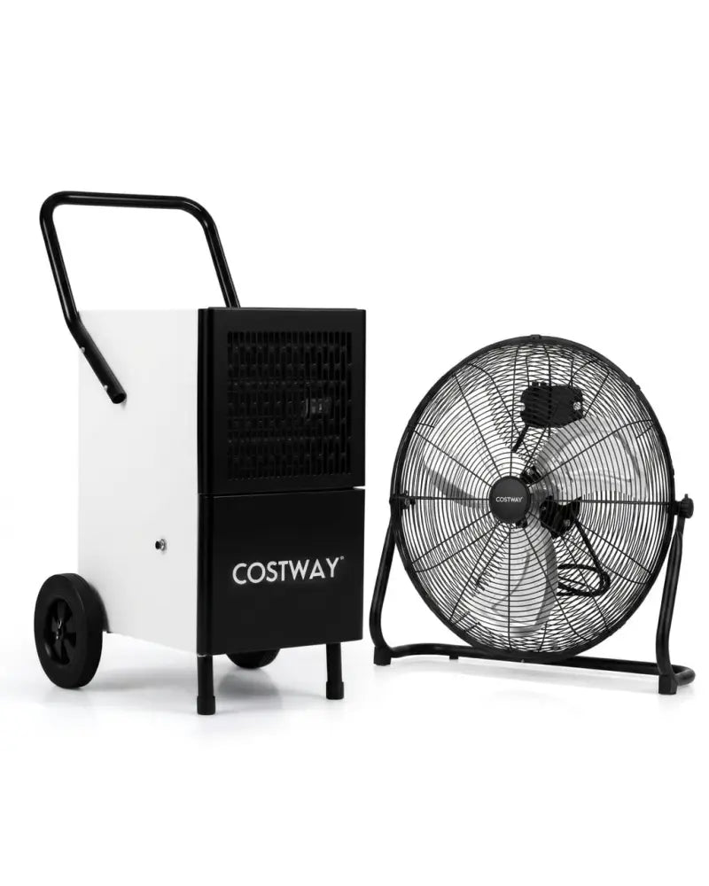 Commercial Dehumidifier and Heavy‘Duty Metal Floor Fan Combo - Climate Control Appliances