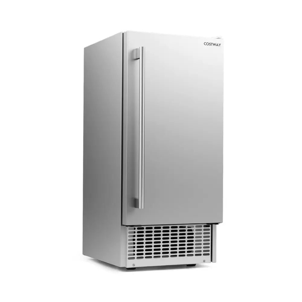 Commercial Under Counter Ice Maker 90 lbs/Day 15 Inch W Built-in - Silver - Ice Makers