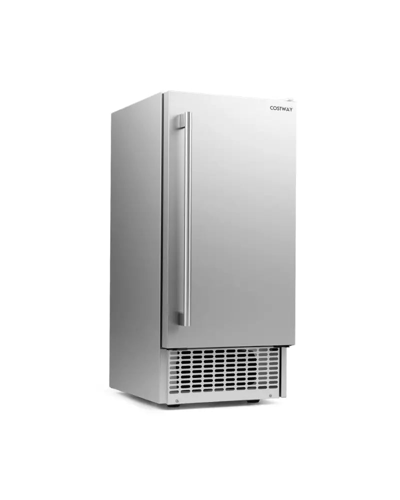 Commercial Under Counter Ice Maker 90 lbs/Day 15 Inch W Built-in - Silver - Ice Makers