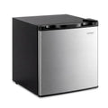 Compact Mini Fridge with 7-Level Adjustable Thermostat-Silver - Silver - Refrigerators