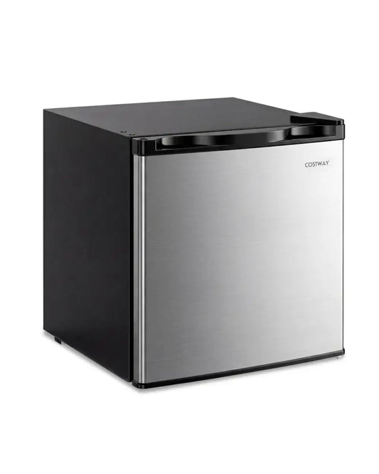Compact Mini Fridge with 7-Level Adjustable Thermostat-Silver - Silver - Refrigerators