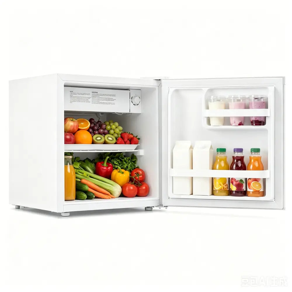 Compact Mini Fridge with 7-Level Adjustable Thermostat-White - White - Refrigerators