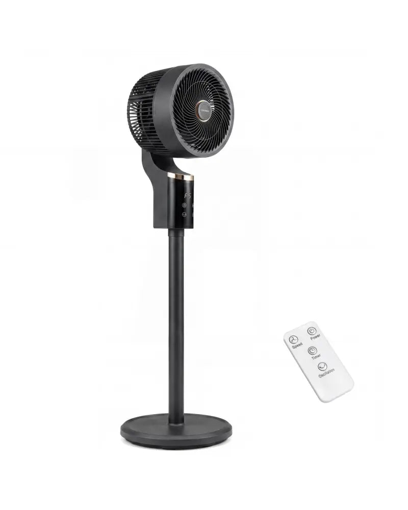 Compact Oscillating Standing Fan with 70° Oscillation and 90° Tilt for Home Office-Black - Black - Fans