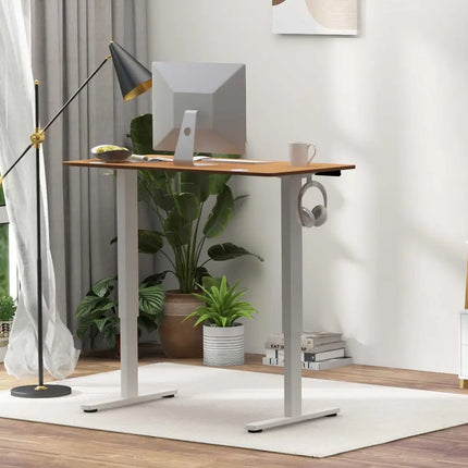 Compact Standing Desk and Executive Chair Set with Memory Heights - Home Office